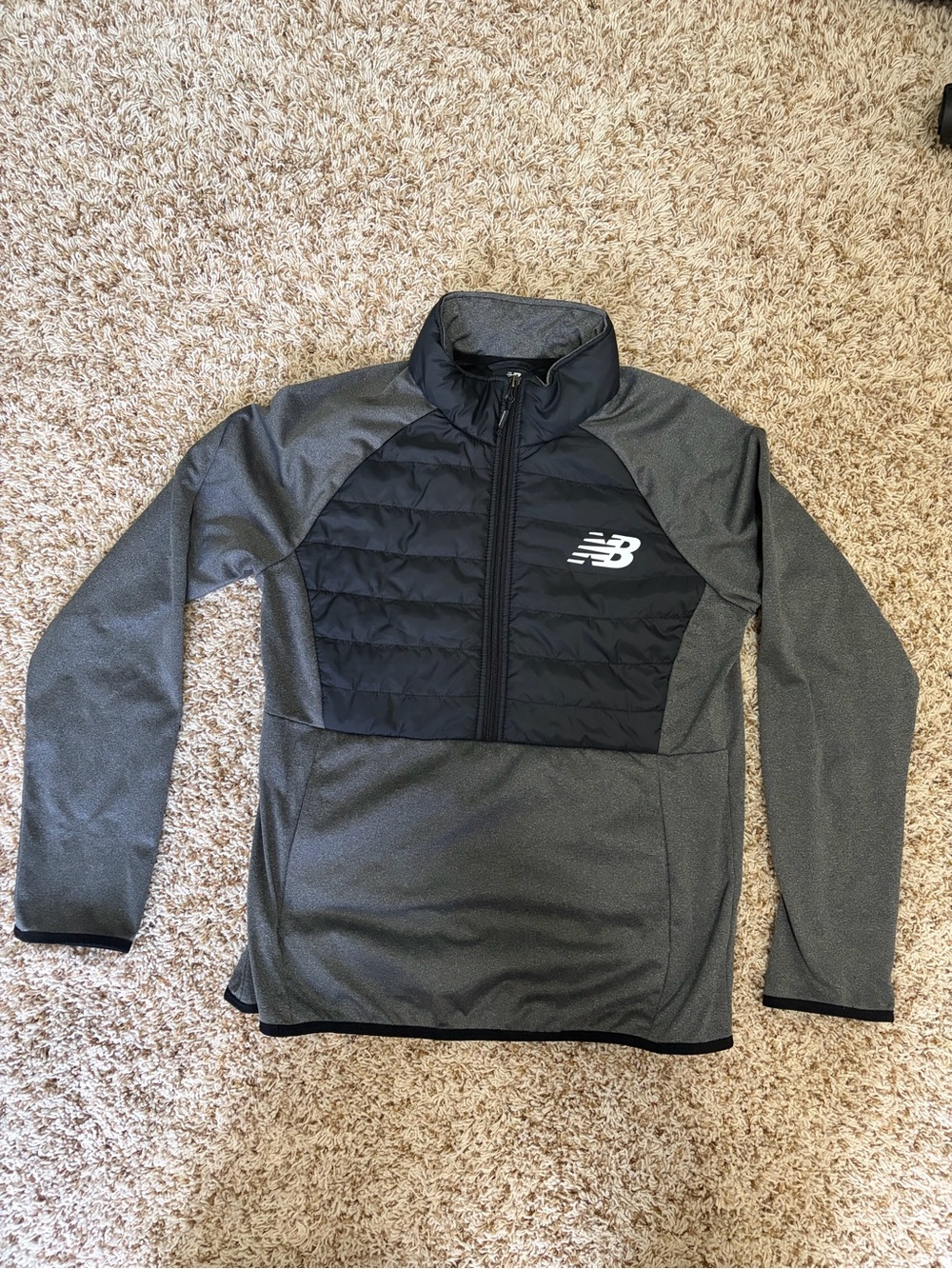 New Balance Women’s Grey & Black Half-Zip Jacket